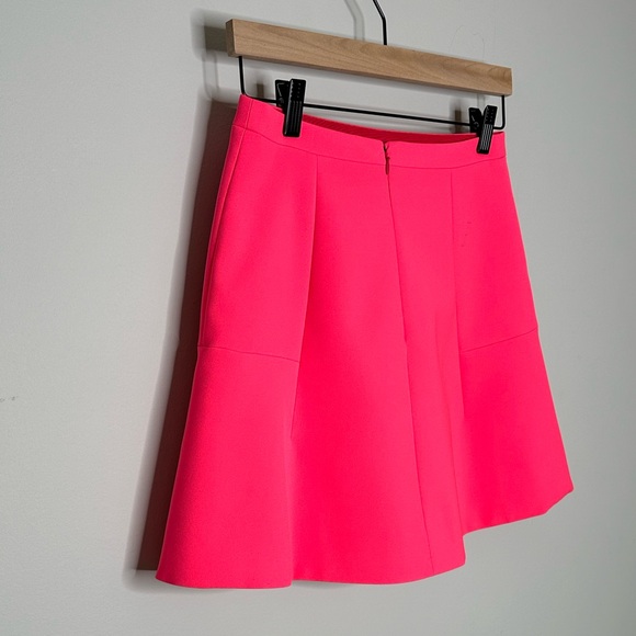 J Crew Flare A-Line Neon Pink Mini Skirt Size 0 - Picture 6 of 12